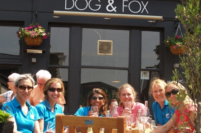 A drink at the Dog & Fox after your ride
