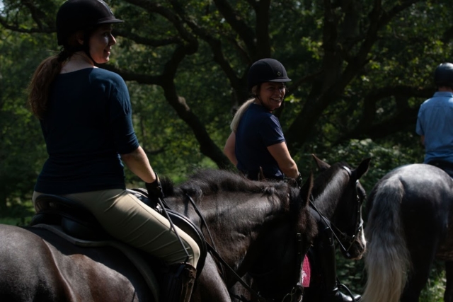 Riding through the woods on Wimbledon Common