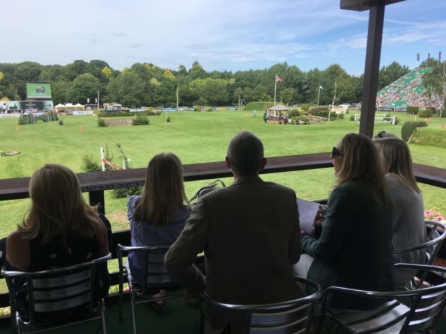 A private box at Hickstead show jumping